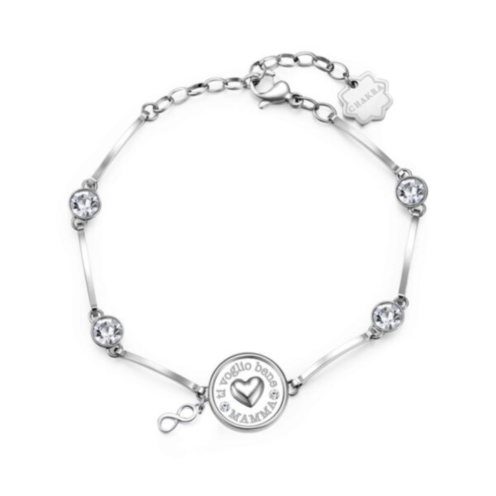 NWT Brosway Italia Silver 'Mamma” I Love You Mom in Italian